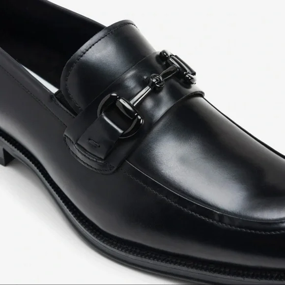 KENNETH COLE NEW YORK — BLACK, BROCK LEATHER SLIP-ON LOAFER, SIZE MENS US 8.5M - Picture 3 of 16